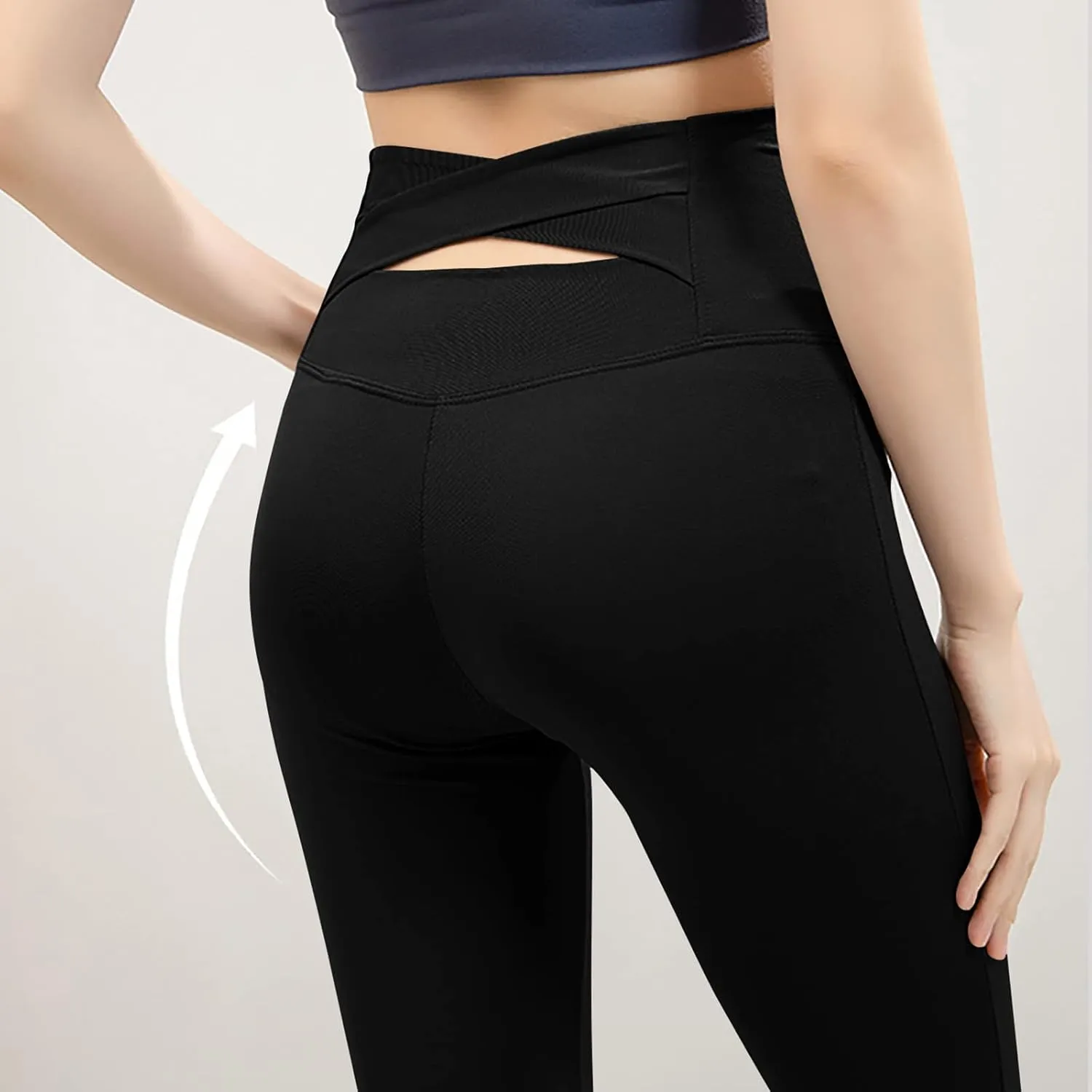 Gcvizuso Yoga Pants with Pockets for Women Casual Solid Bootcut Joggers Running Hight Waisted Sweatpants Stretchy Trouser