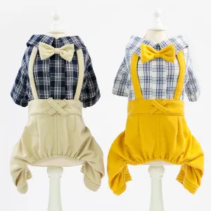 Gentleman overalls spring and summer pet clothing