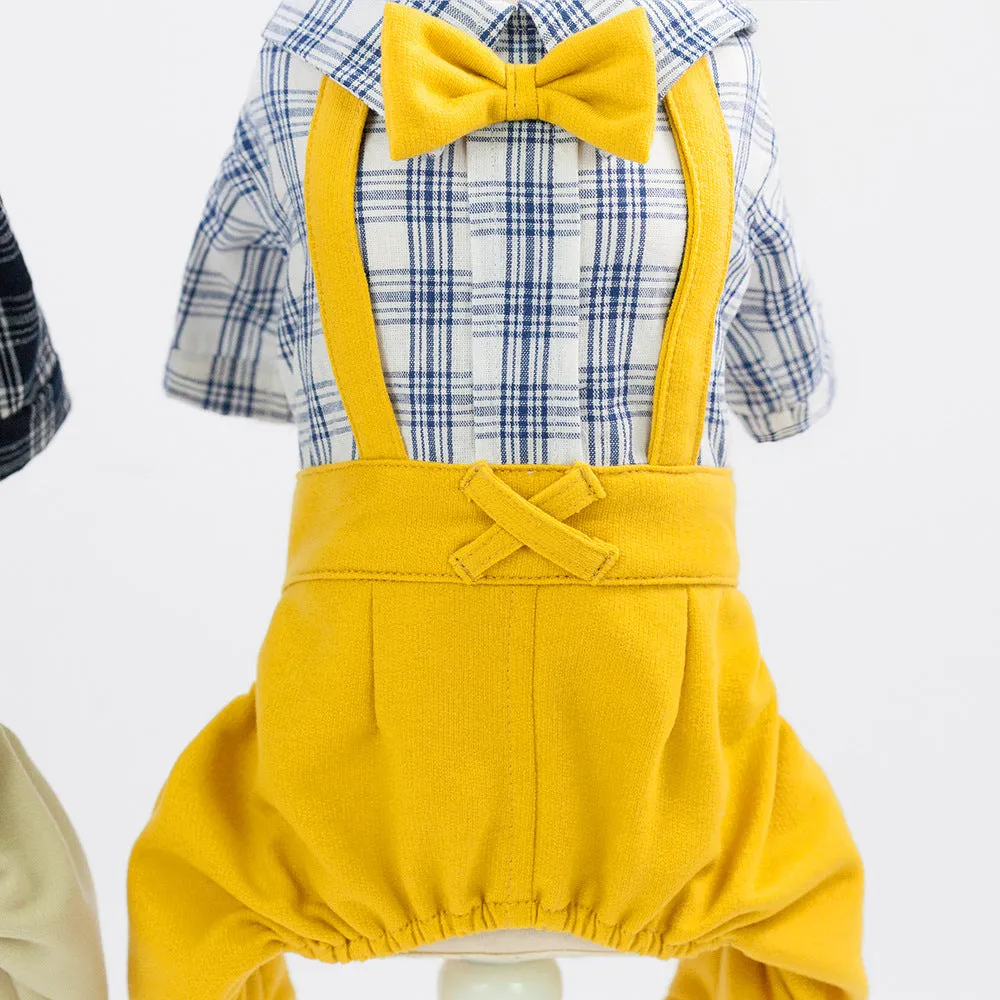 Gentleman overalls spring and summer pet clothing