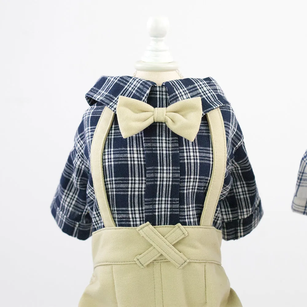 Gentleman overalls spring and summer pet clothing