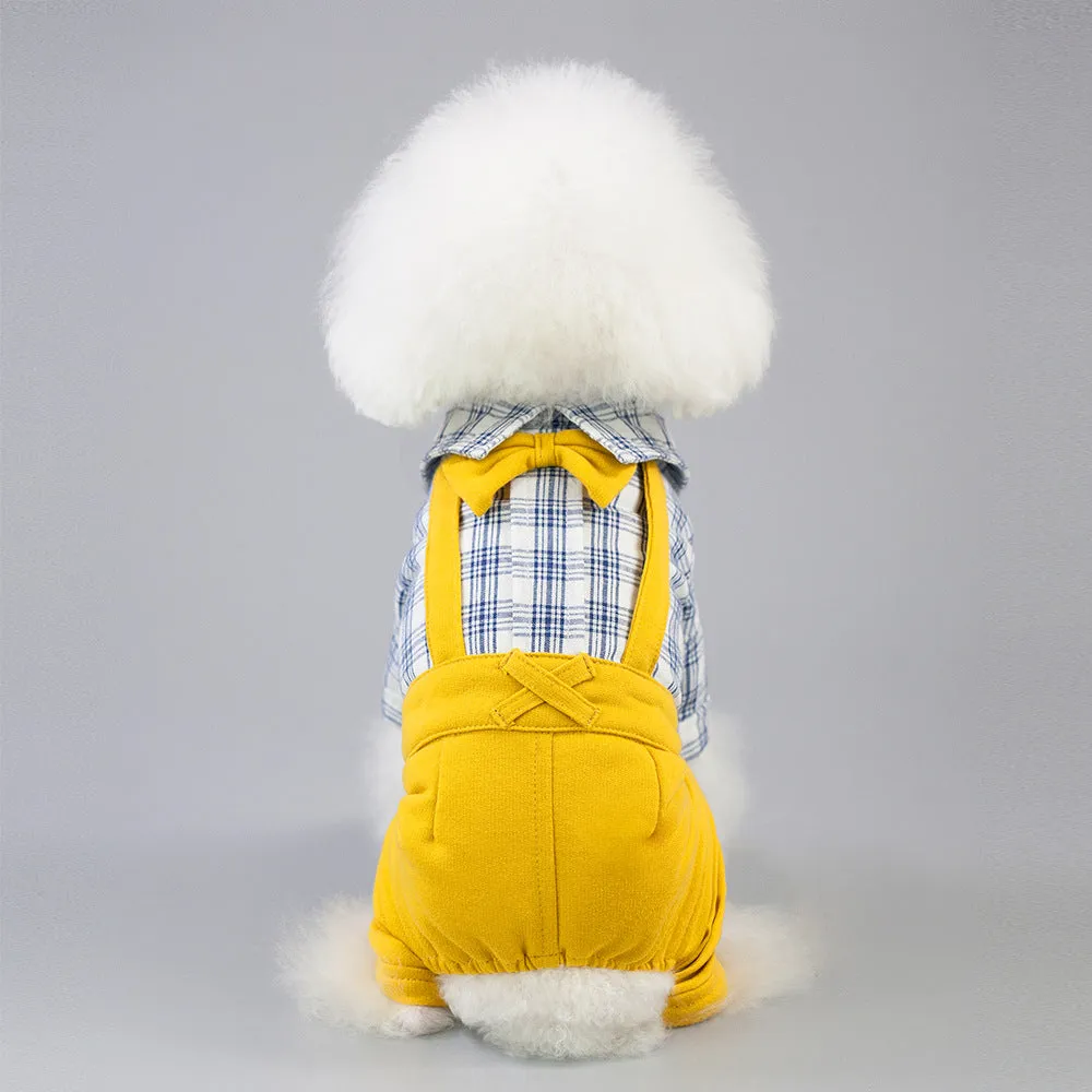 Gentleman overalls spring and summer pet clothing