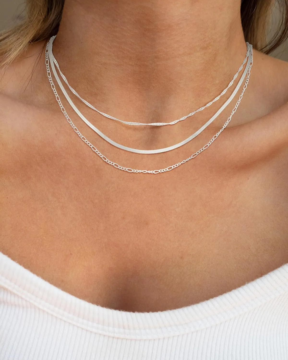 Gold Herringbone Necklace for Women, Dainty Layered Gold Necklaces Snake Simple 14K Gold Plated Chain Choker Necklaces Stack Chunky Trendy Gold Jewelry Gift for Women