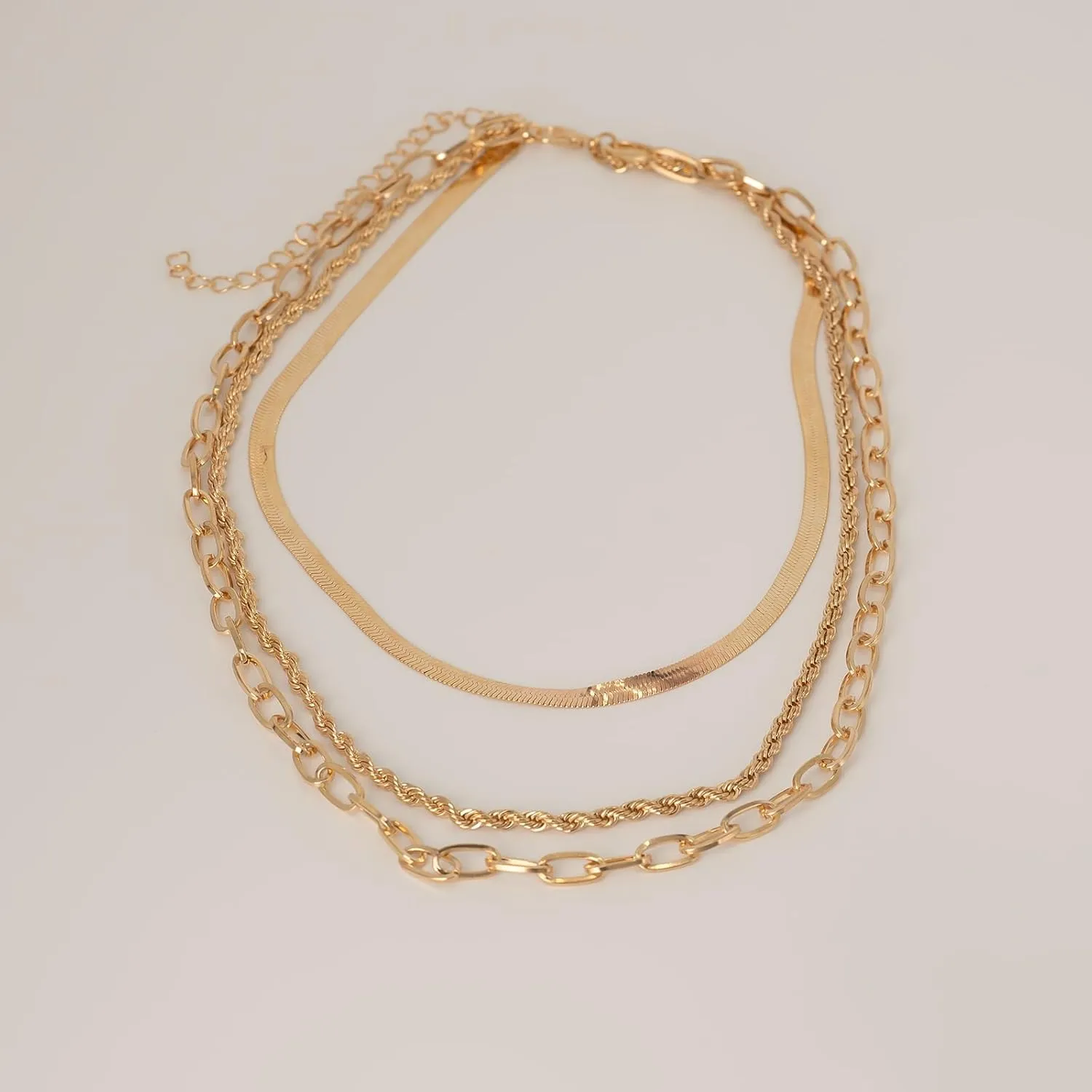Gold Layered Necklaces for Women Stack Chain Necklace Set Trendy Fashion Jewelry for Women 2024
