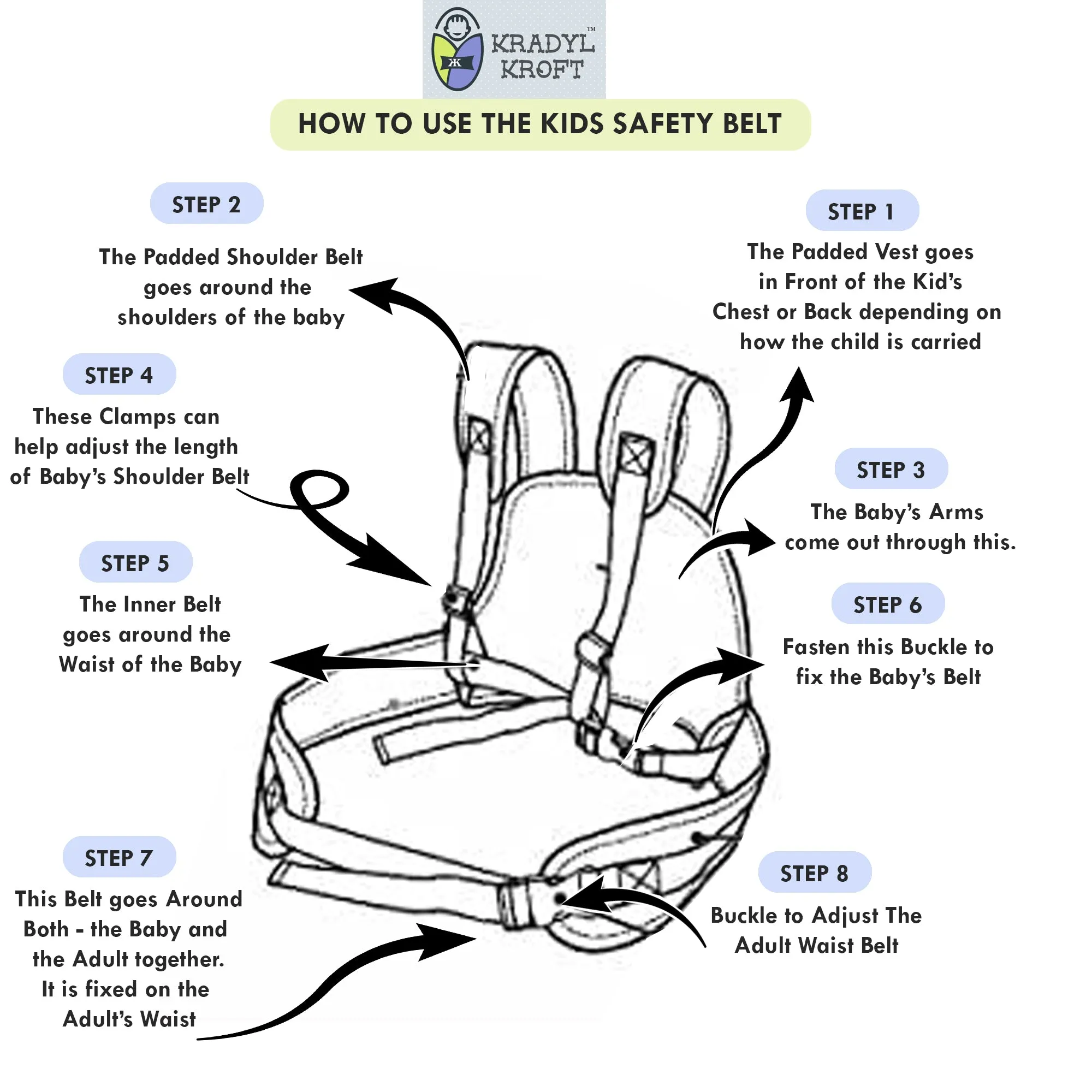 Happy Zoo Scooter Safety Belt