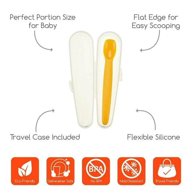 Innobaby Silicone Baby Spoon 嬰兒超柔軟小匙連盒 (4個顏色)