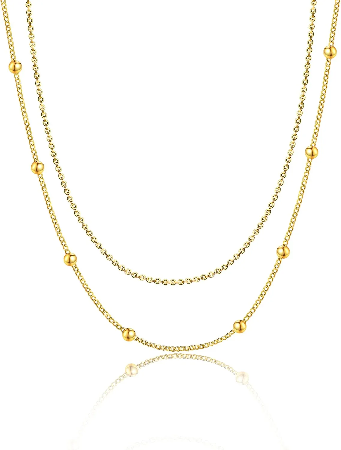 Layered Necklaces for Women Silver Plated Dainty Snake Twist Rope Delicate Layered Necklace Different Length Choker Necklaces Silver Jewelry for Women