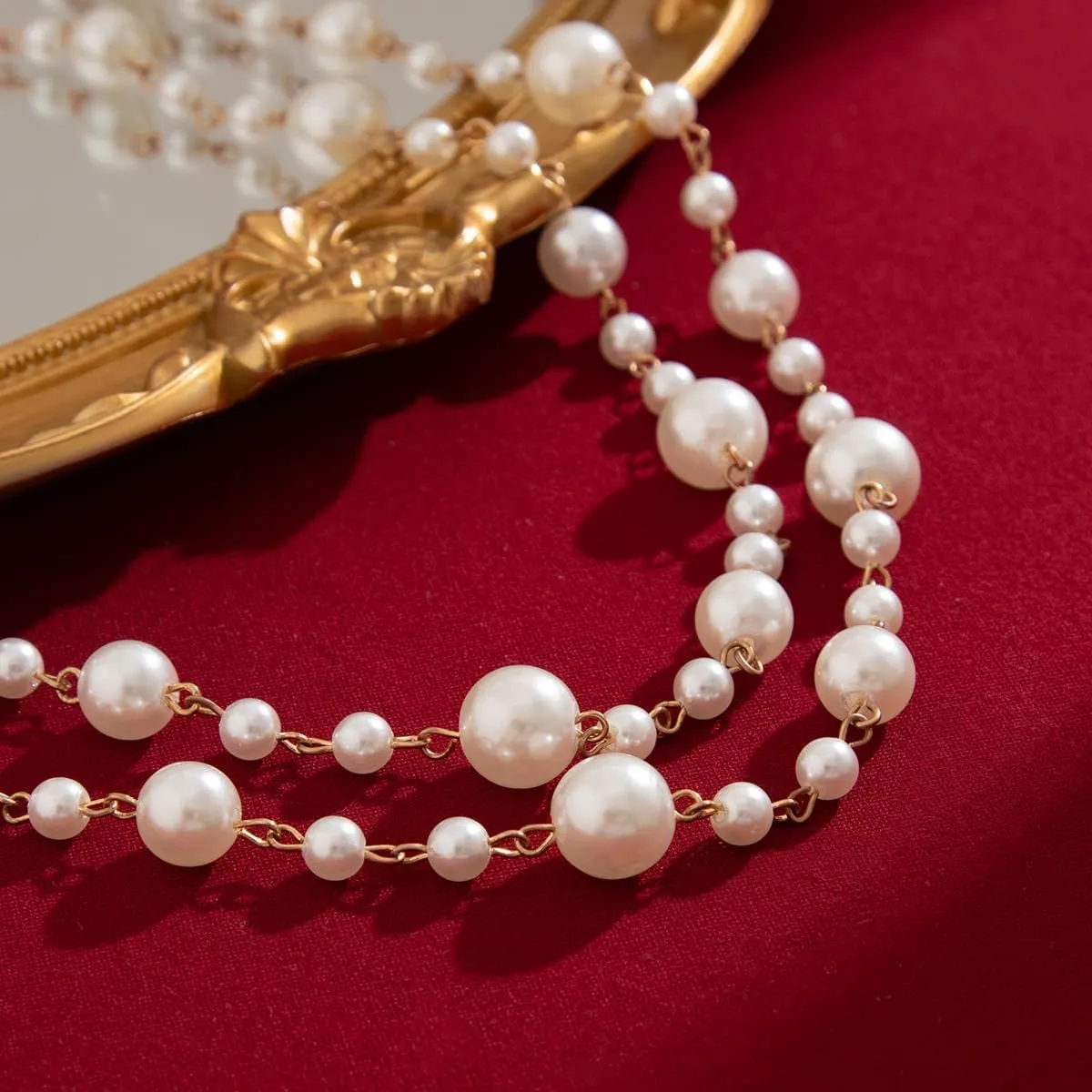 Long Pearl Necklaces for Women Layered Pearl Necklace Chunky Pearl Necklace Jewelry