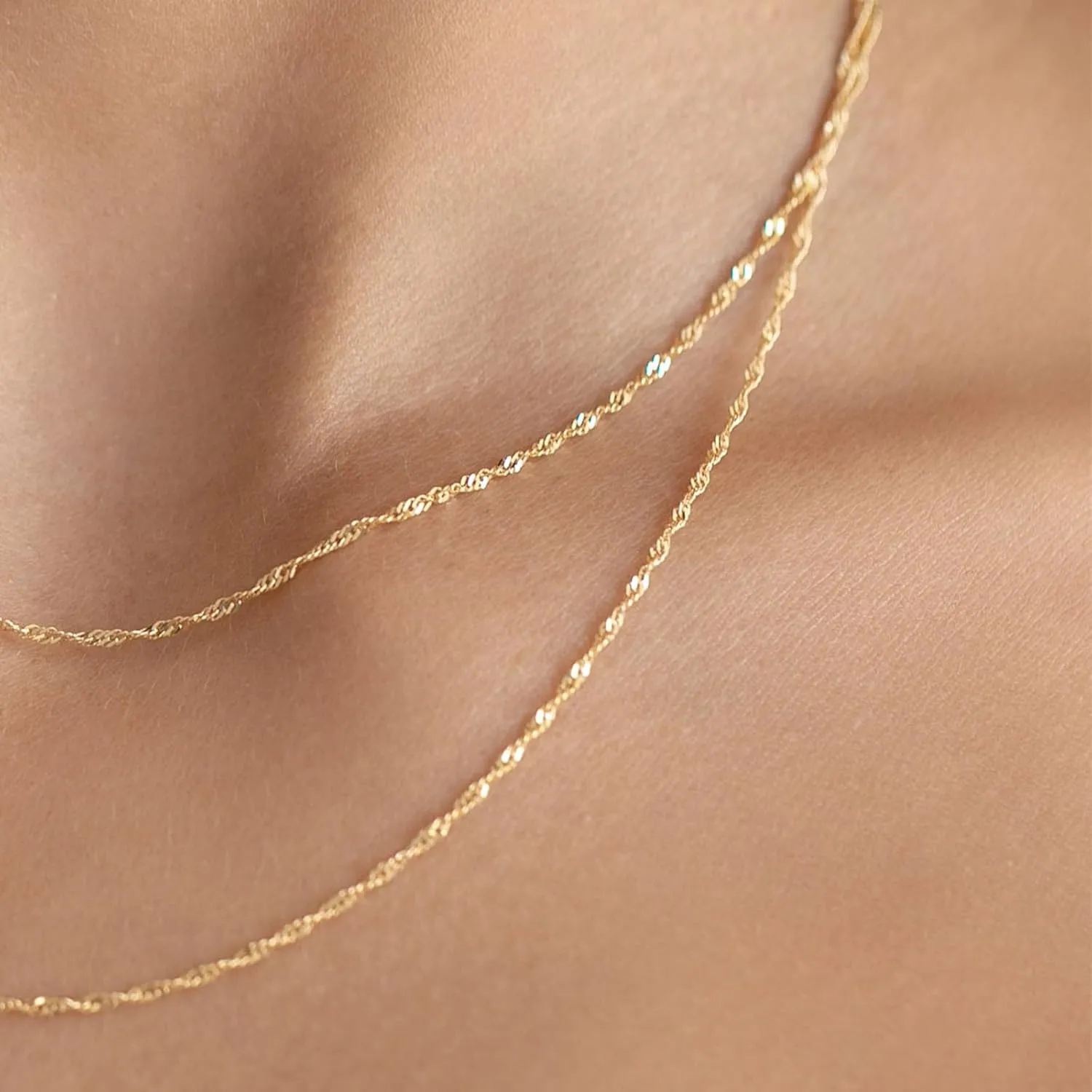 Long tiantian Stacked Necklaces for Women Gold Layering Necklaces for Women Dainty Herringbone Paperclip Chain Necklace Set Gold Jewelry Trendy 2025