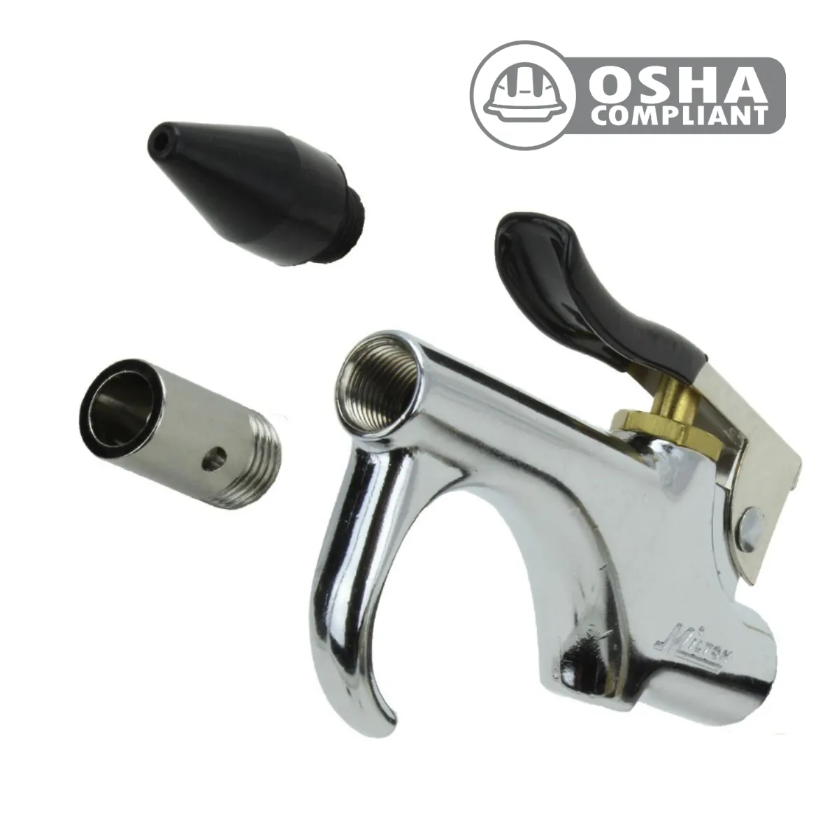 Milton (S-148) 1/4" NPT Lever Blow Gun with Rubber Tip and Safety Air Nozzle