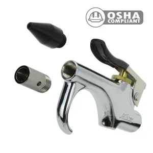 Milton (S-148) 1/4" NPT Lever Blow Gun with Rubber Tip and Safety Air Nozzle