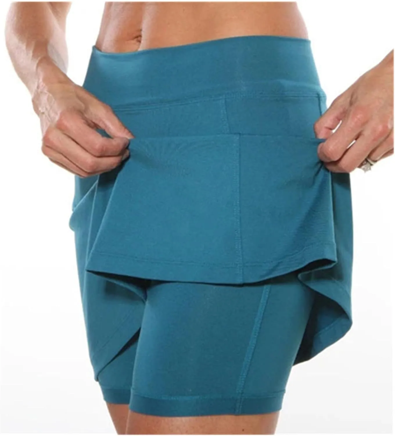 Mini Skorts for Women Elastic Waist Plus Size Skirts for Women Trendy Casual Tennis Skirt with Pockets Tummy Control