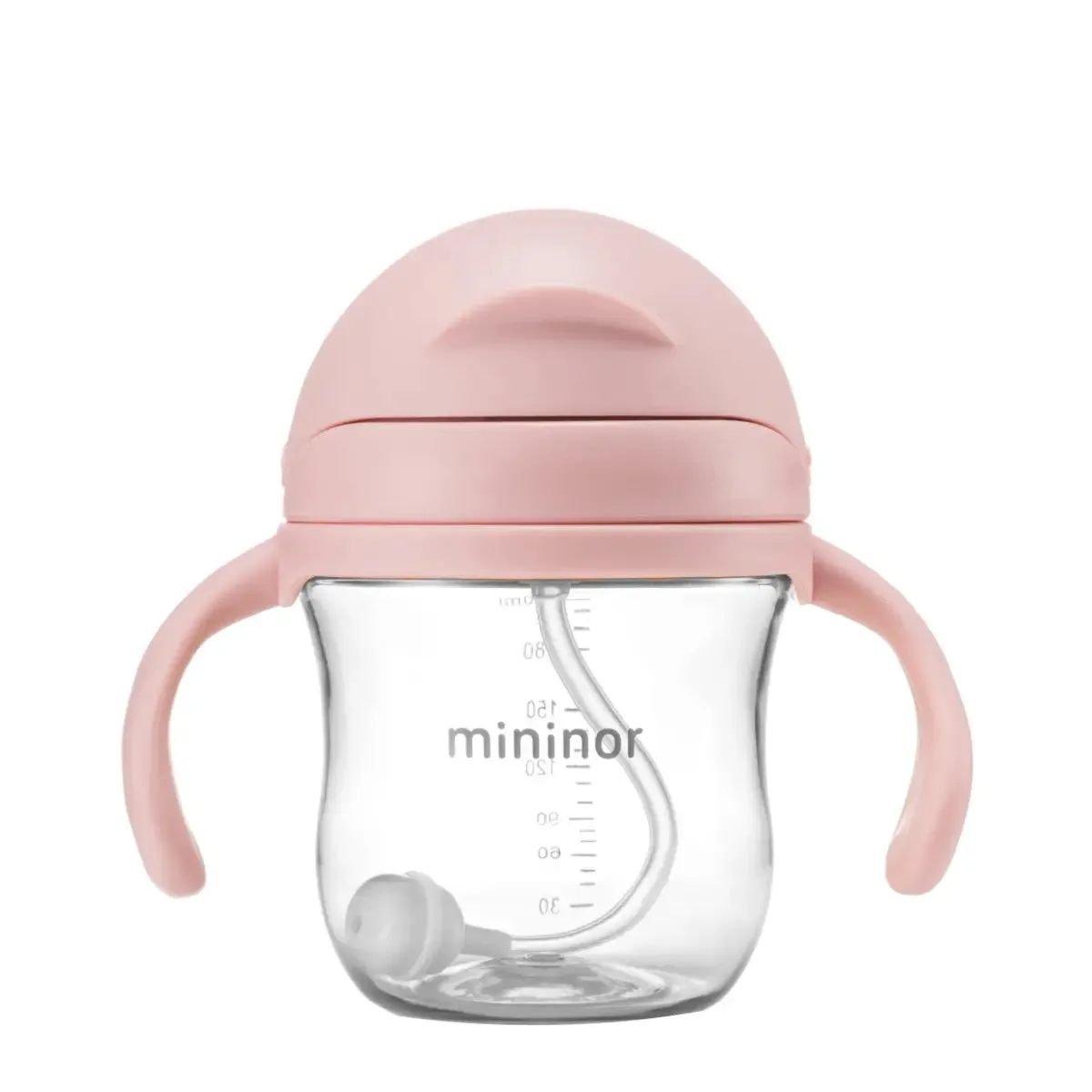 Mininor Straw Bottle Tritan 220ml – Rose