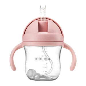 Mininor Straw Bottle Tritan 220ml – Rose