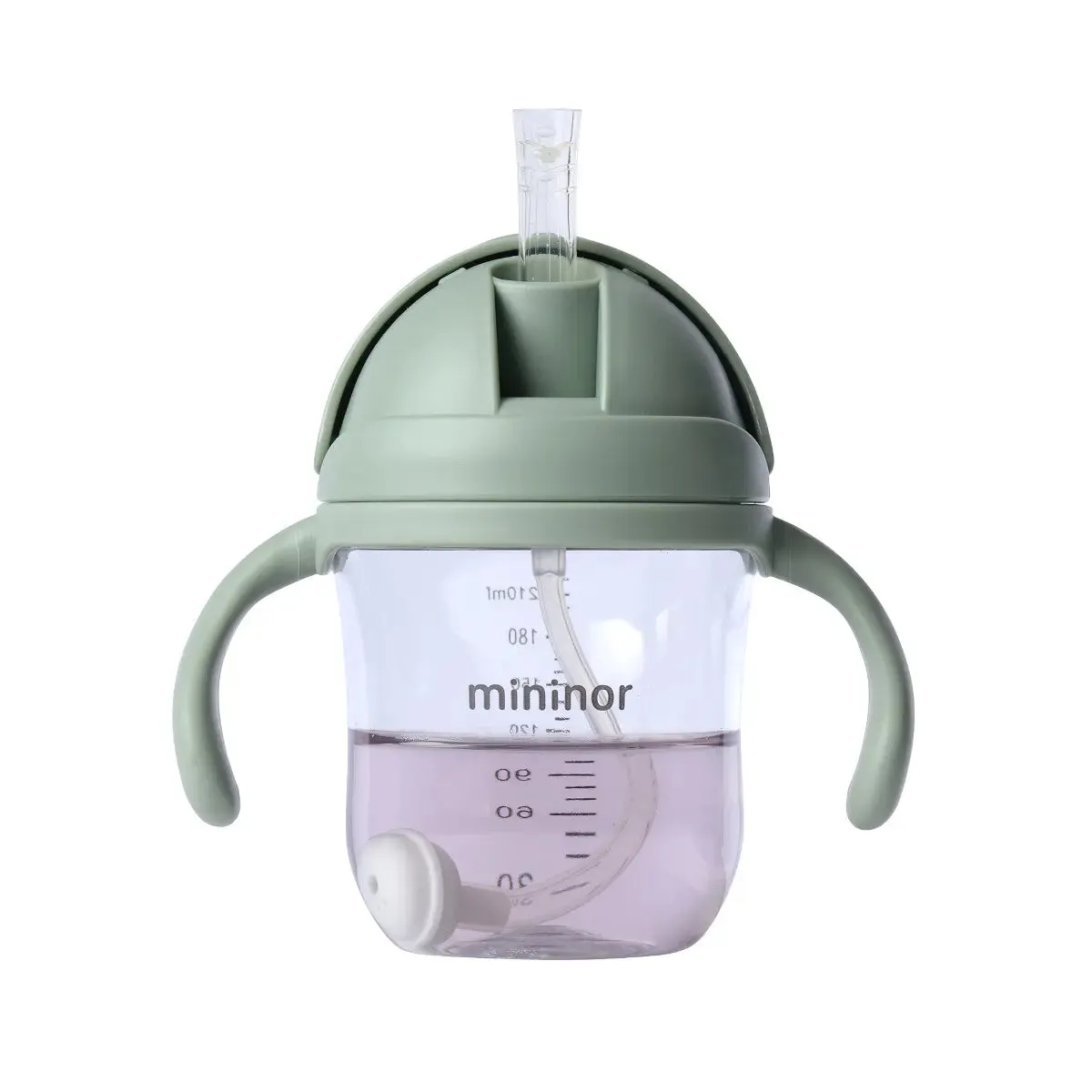 Mininor Straw Bottle Tritan 220ml – Rose