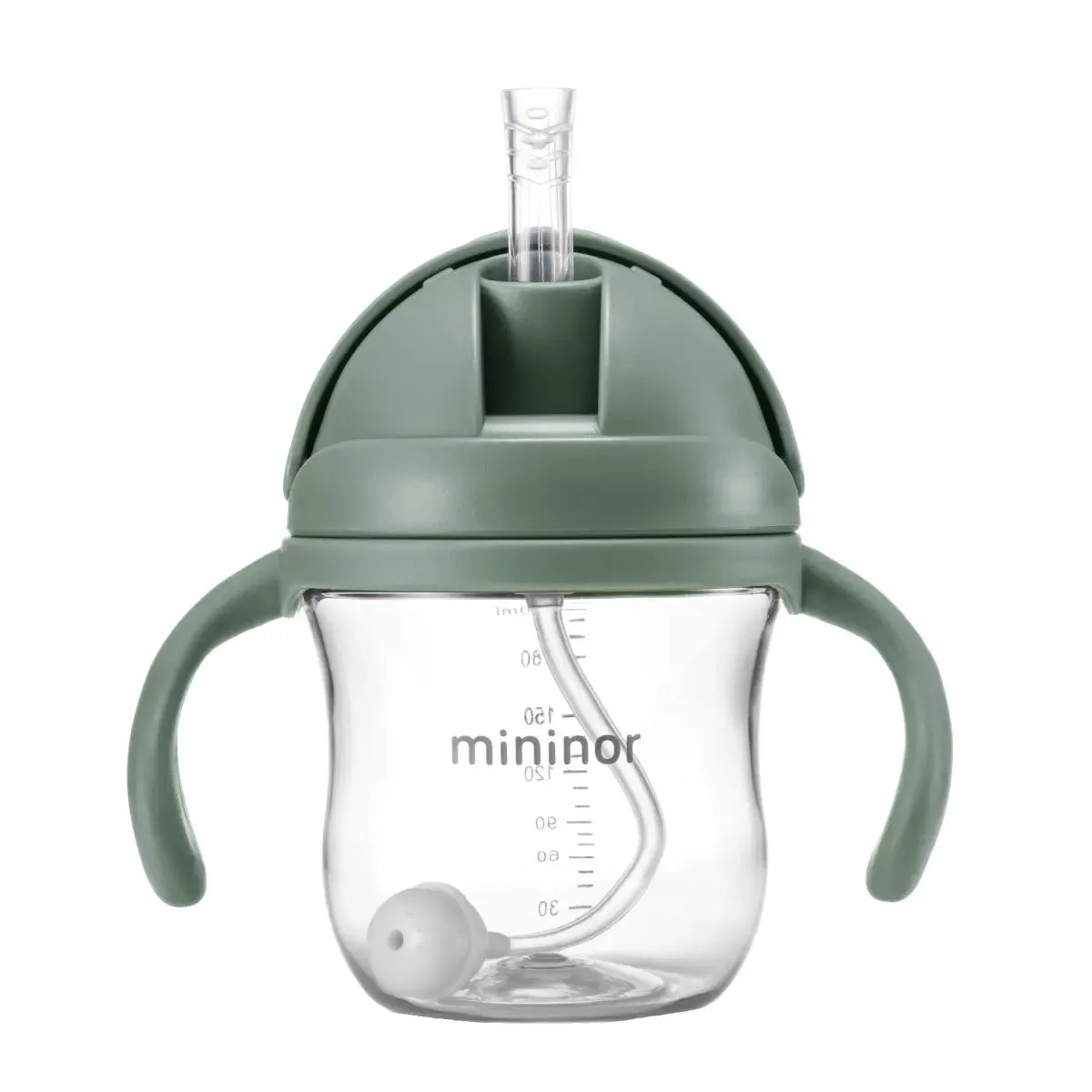 Mininor Straw Bottle Tritan 220ml – Willow Green