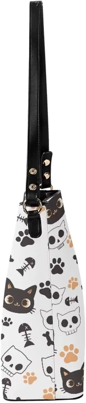 Mumeson Womens Bucket Shoulder Bag Leather Handbags Hobo Tote Purse Adjustable Strap Large Designer Satchel Handbag