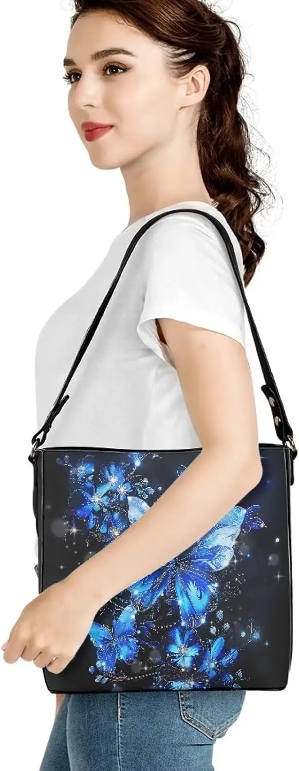 Mumeson Women's Shoulder Handbags Large Designer Bucket Bag Hobo Tote Bag with Zipper Closure Clutch Purse Satchel Handbag