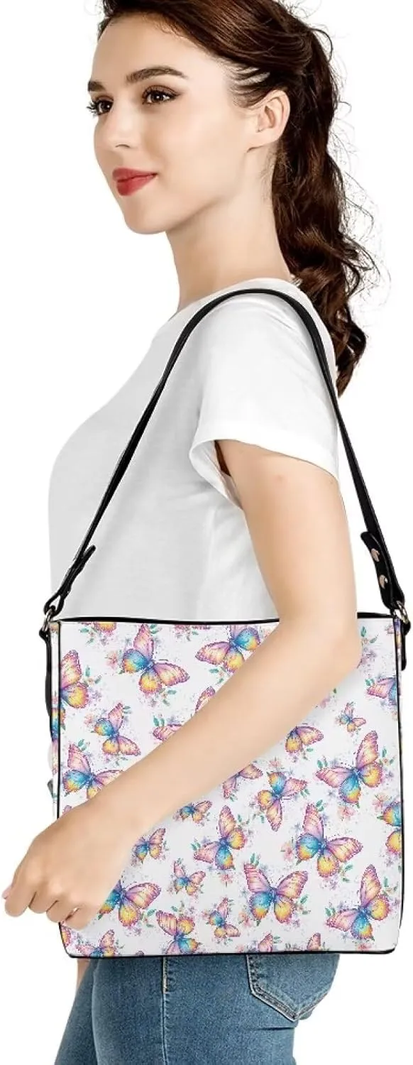 Mumeson Women's Shoulder Handbags Leather Bucket Bag Hobo Tote Purse Bags Large Designer Satchel Handbag with Zipper Closure