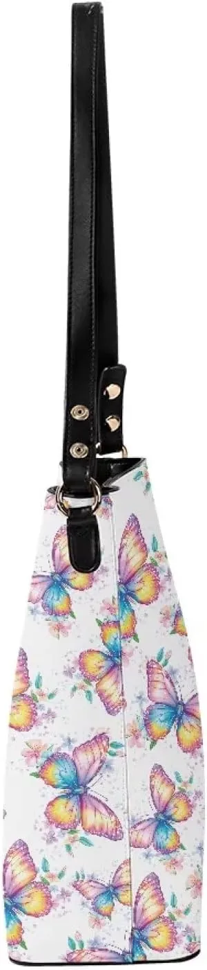Mumeson Women's Shoulder Handbags Leather Bucket Bag Hobo Tote Purse Bags Large Designer Satchel Handbag with Zipper Closure