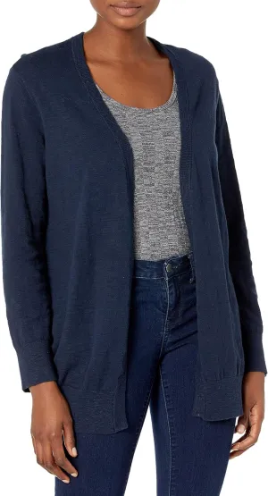 Nautica Women's Soft Open Front Long Cardigan