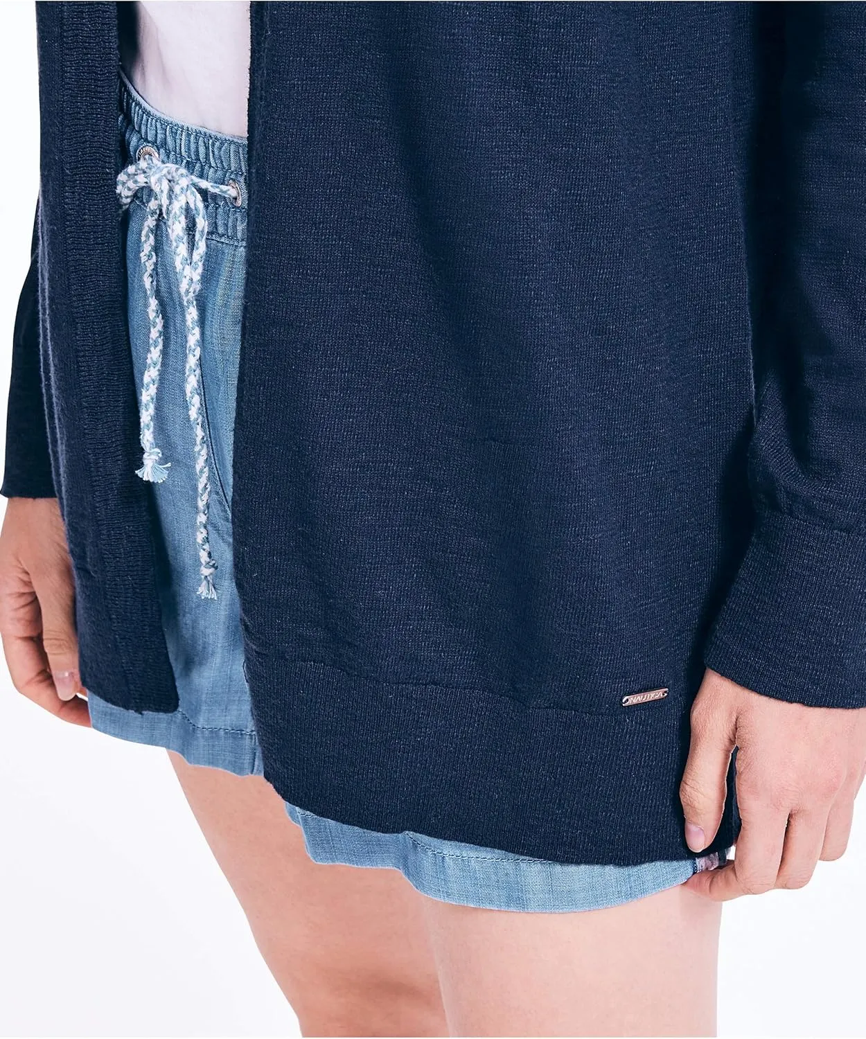 Nautica Women's Soft Open Front Long Cardigan