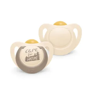 NUK For Nature Latex Soother 2-Pack Beige 6-18m