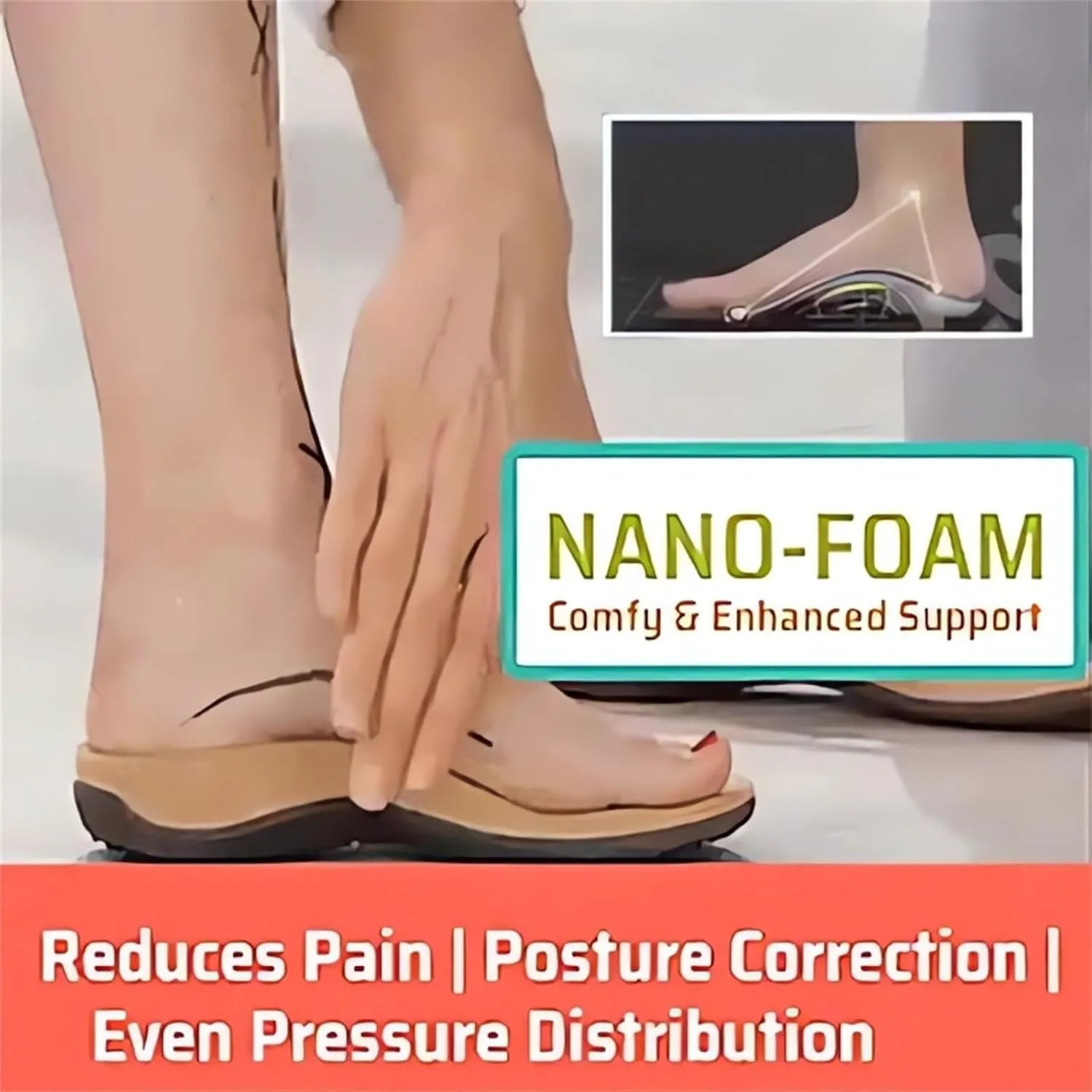 Orthopedic Sandals for Women Faux Leather Wedges Open Toe Wide Width Slippers Orthotic Slippers Non Slip Comfortable Walking Shoes Retro Slides for All Day Wear
