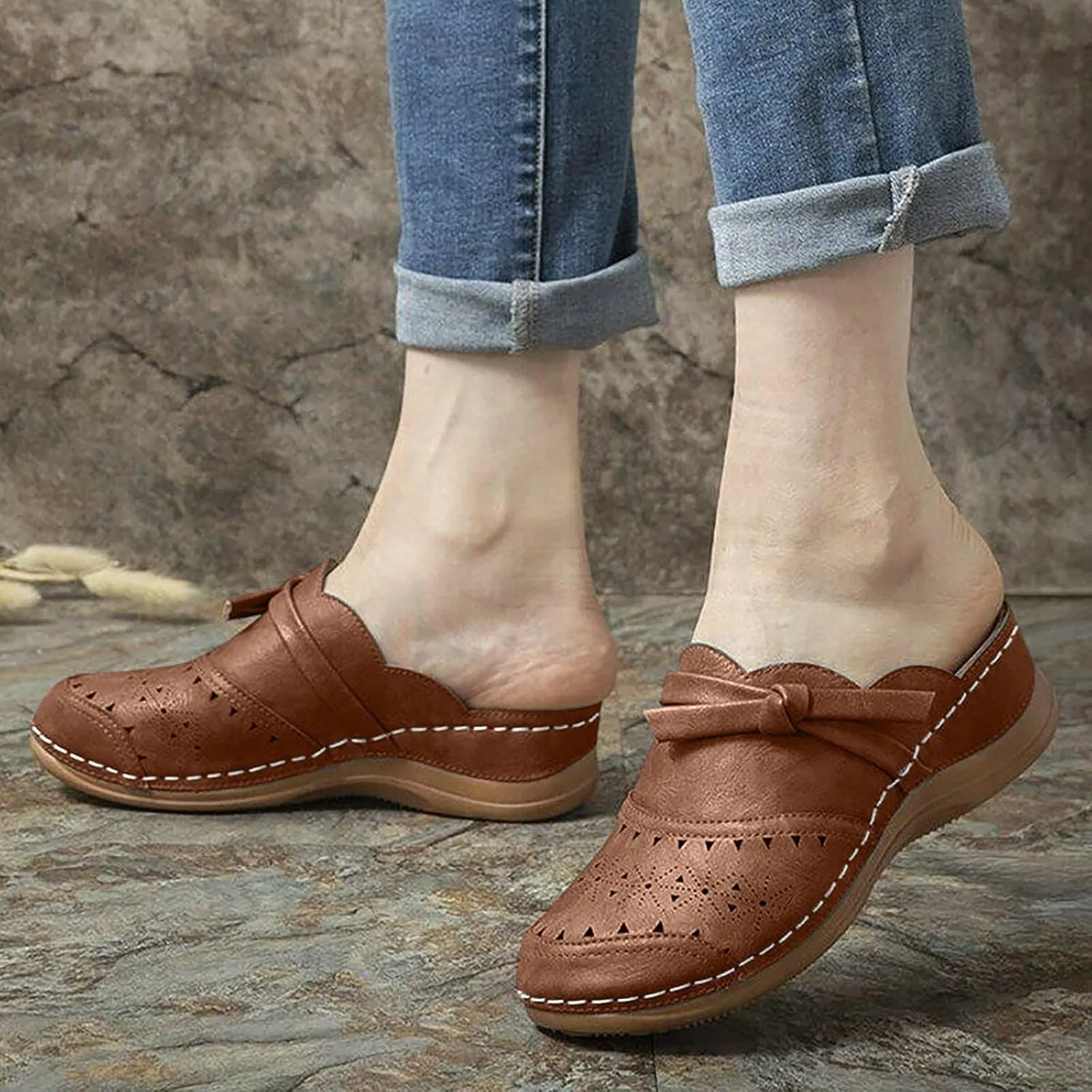 Orthopedic Sandals for Women,Arch Support Anti-Slip Summer Sandal Beach Bohemia Comfortable Platform Outdoor Flats Shoes