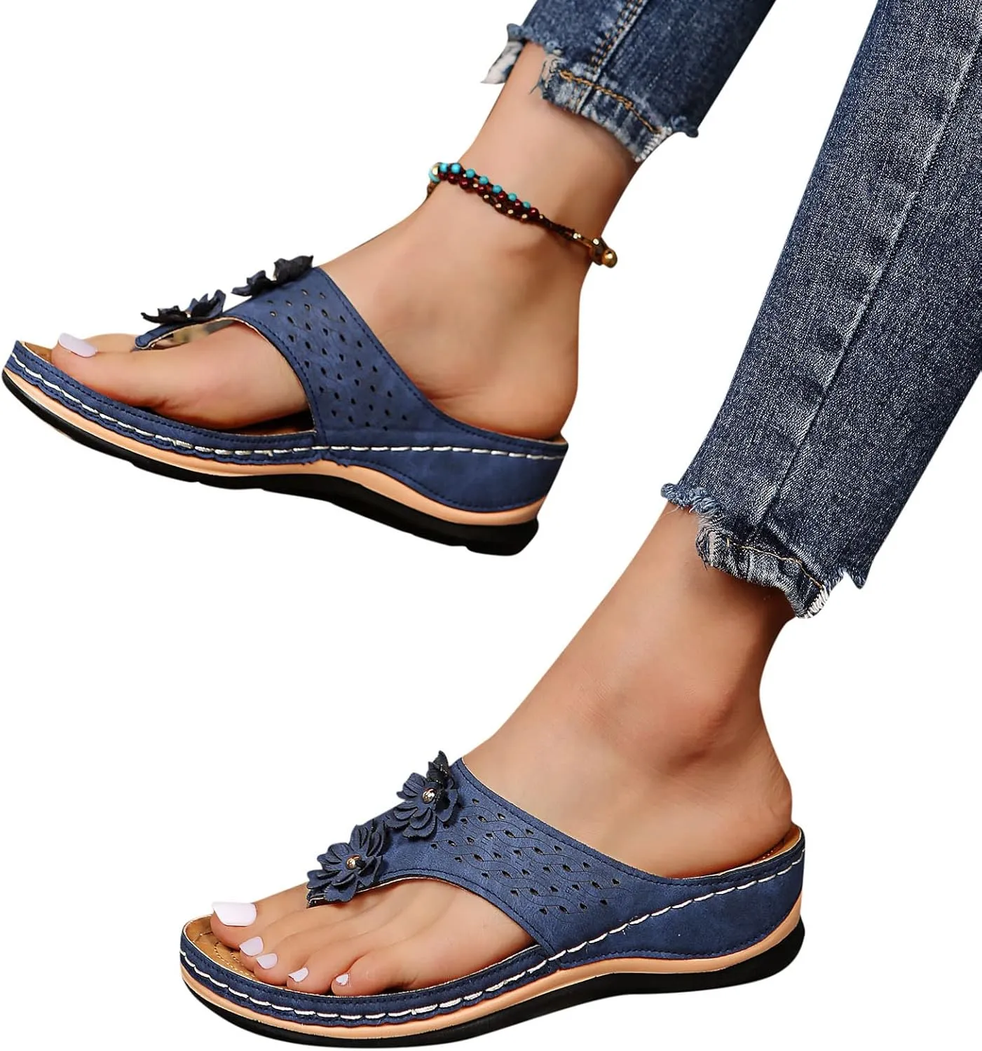Orthopedic Sandals Women Fashion Dressy Orthopedic Beach Sandals for Woman Arch Support Dress Sandals for Women Orthopedic Black Sandals Women Flat Dressy Orthopedic Womens Shoes Dressy Casual Summer