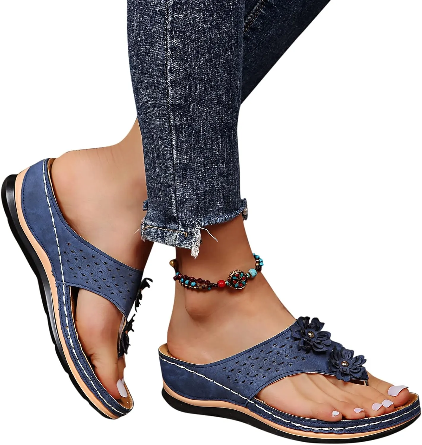Orthopedic Sandals Women Fashion Dressy Orthopedic Beach Sandals for Woman Arch Support Dress Sandals for Women Orthopedic Black Sandals Women Flat Dressy Orthopedic Womens Shoes Dressy Casual Summer