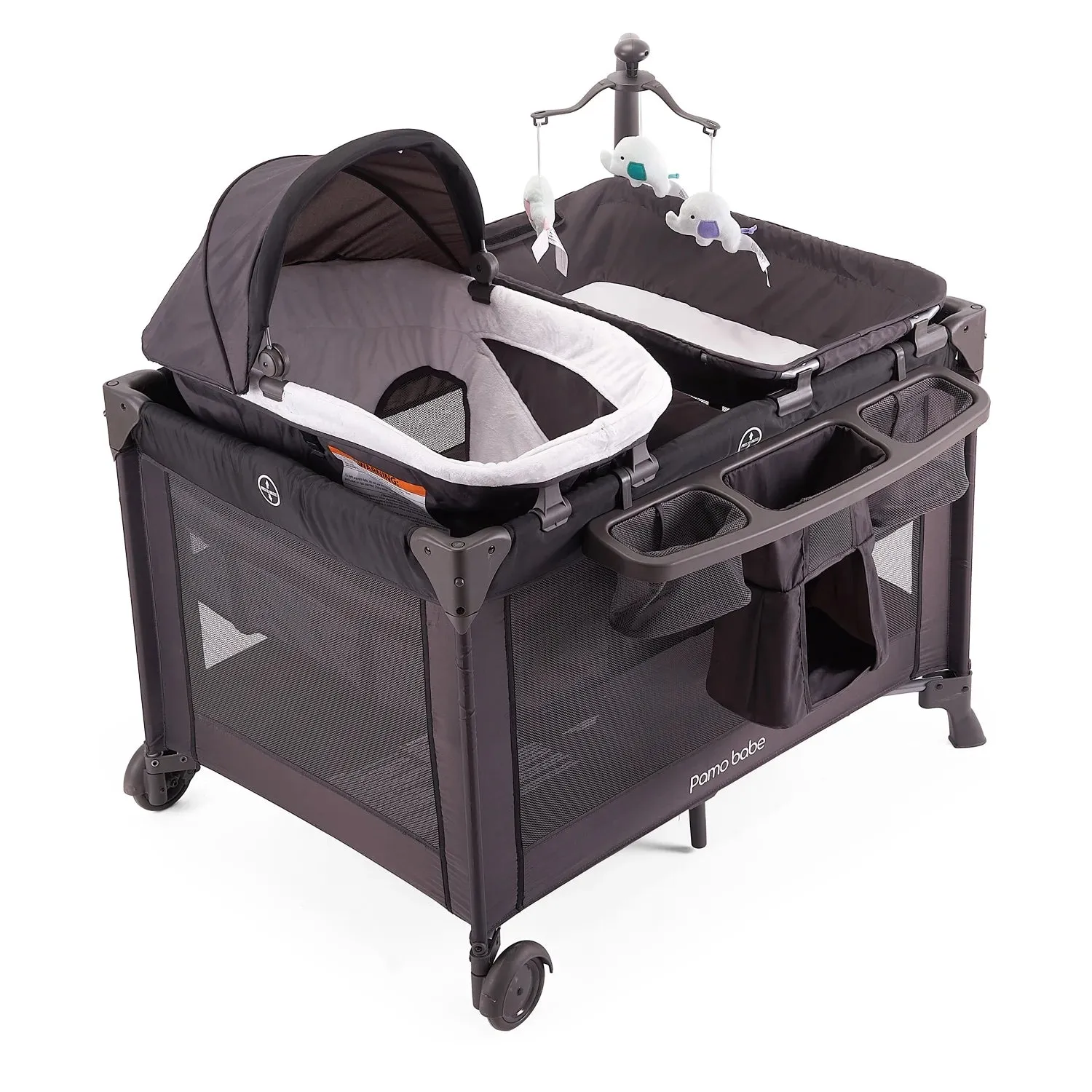 Pamo Babe Unisex Nursery Center Baby Playard with Bassinet & Changing Table, 0-36 Months