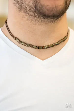 Paparazzi Accessories  - Pirate-First-Class #M14 Peg - Brown Necklace