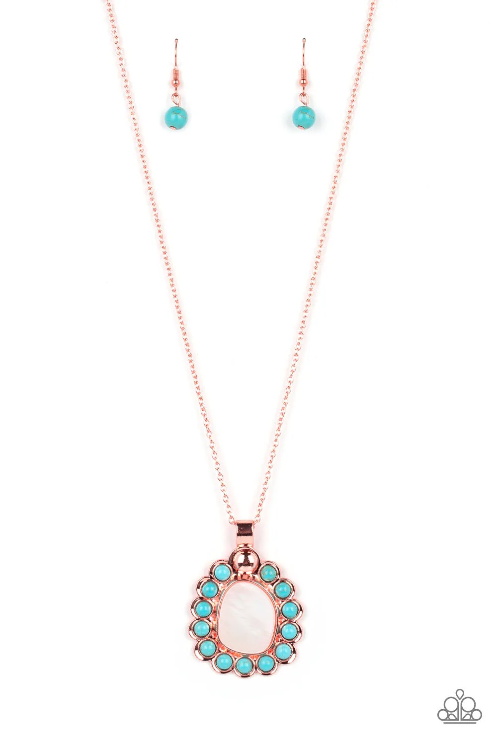 Paparazzi Accessories - Sahara Sea #L189 - Copper Necklace