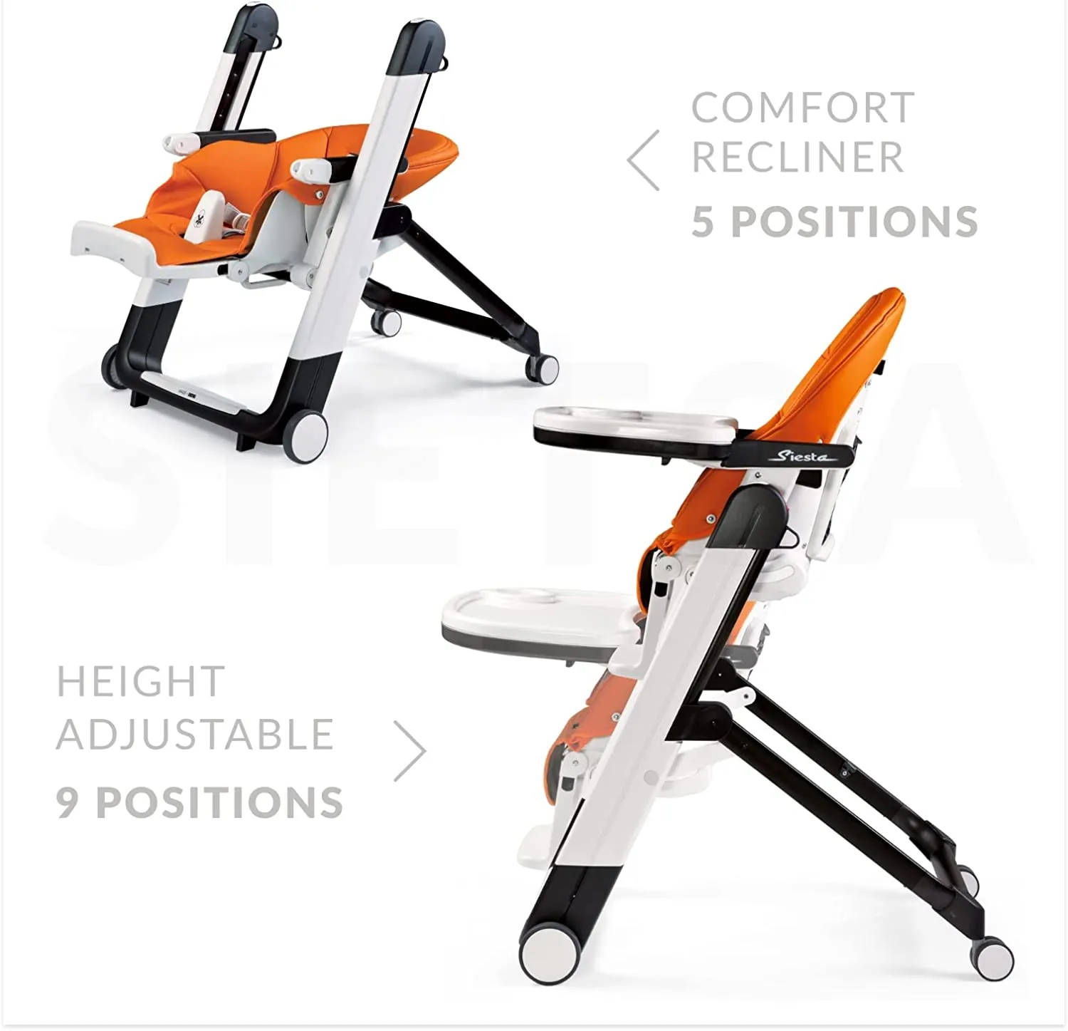 Peg Perego Siesta High Chair | Licorice SAMPLE Floor Model