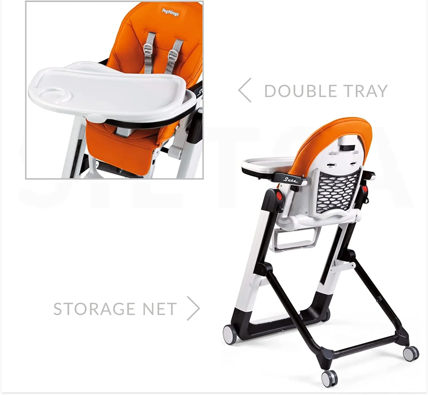 Peg Perego Siesta High Chair | Licorice SAMPLE Floor Model