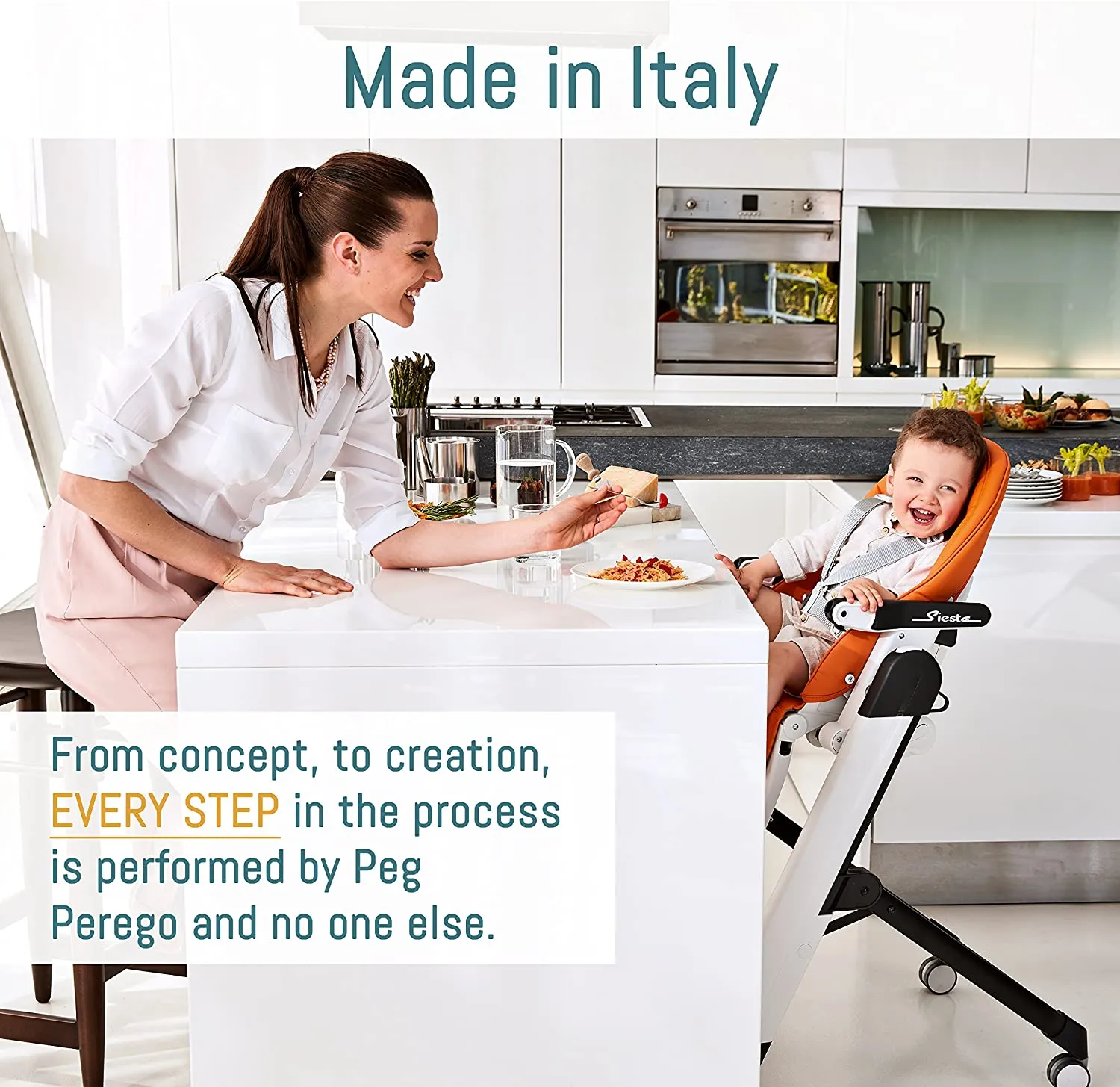 Peg Perego Siesta High Chair | Licorice SAMPLE Floor Model