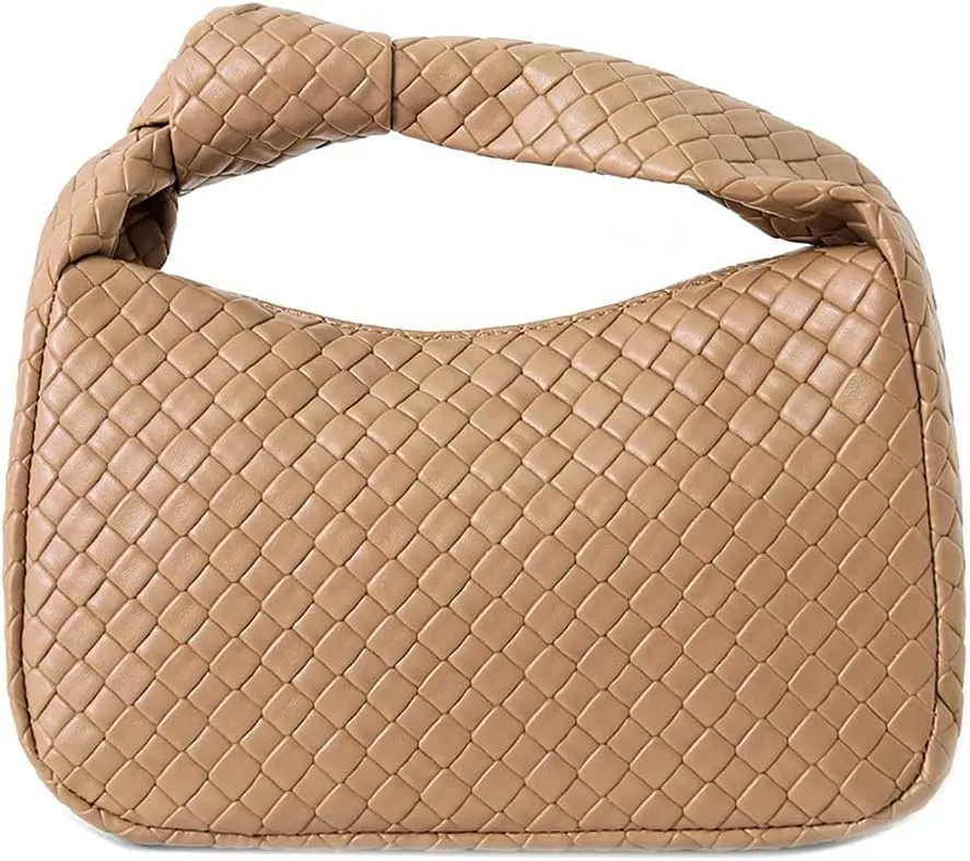 PHILOMENA Women's Hobo Bags Knot Strap Leather Handbags Zipper Dumpling Evening Clutch Purses