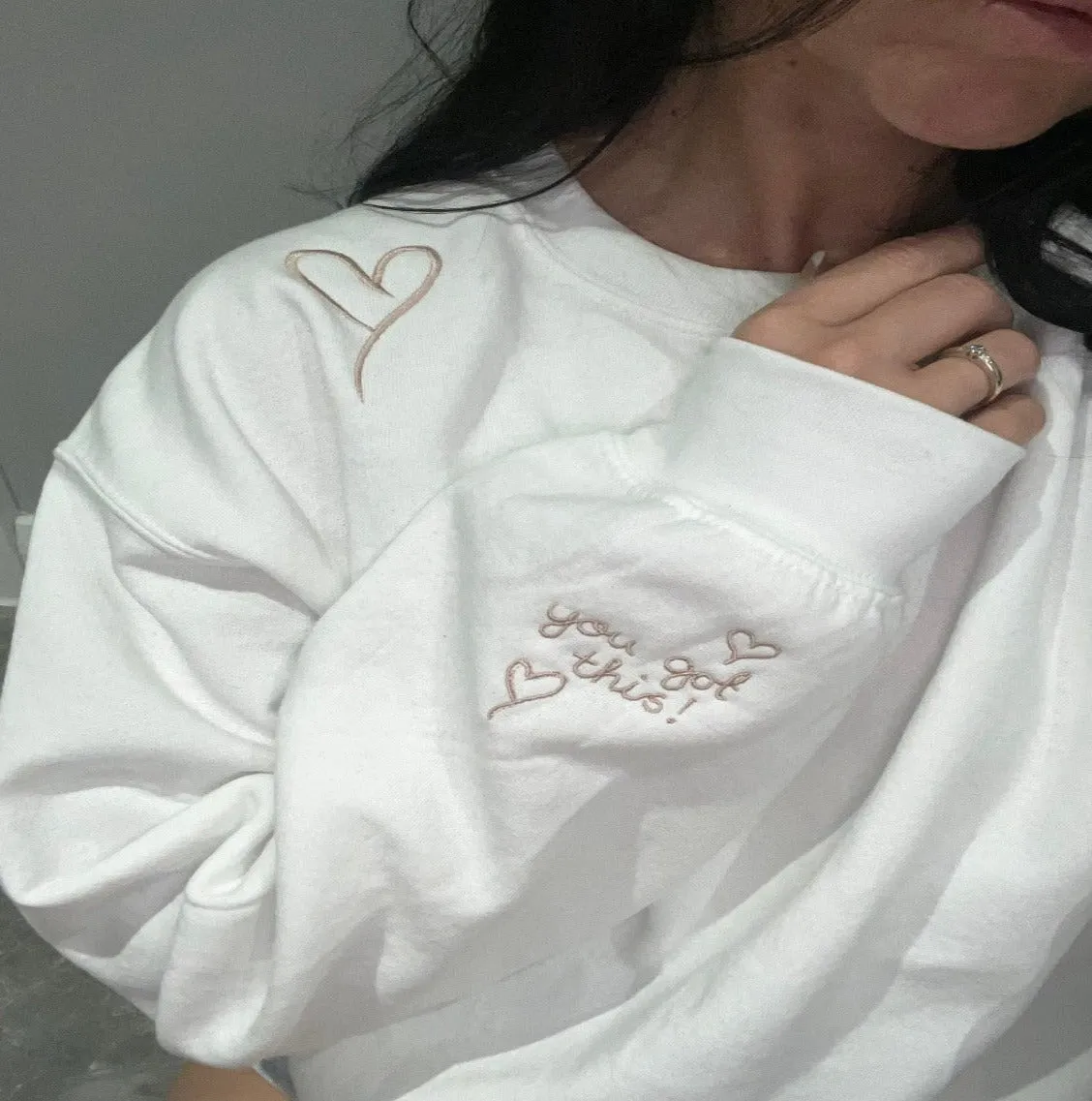 Positive Mindset Embroidered Sweatshirt or Hoodie - Embrace Mental Well-being