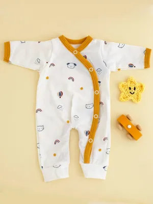 Prem Baby Sleepsuit, Pet Pals - Mustard