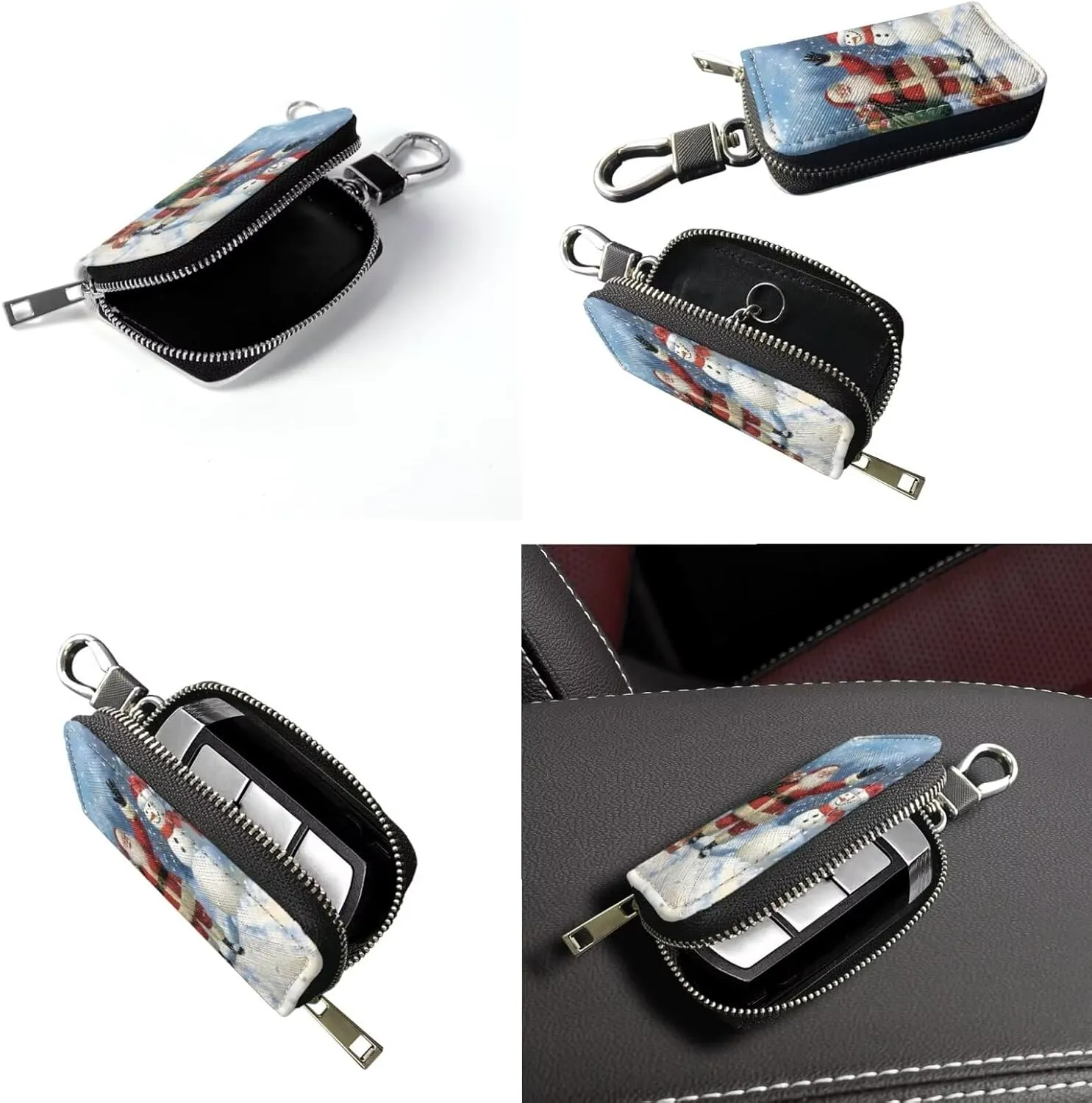 Rnyleeg 2 pcs Large Crossbody Bag for Women Leather Hobo Handbag for Work Bucket Bag with Matching Leather Car Key Cover