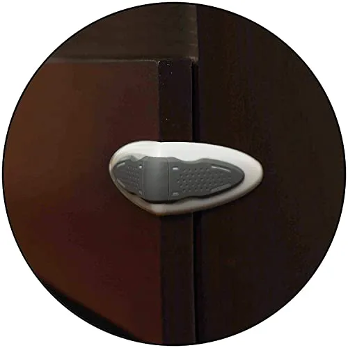 Safe-O-Kid, Durable, Elegant 100% Kid Safe Drawer Lock for Kids, Grey, Pack of 2
