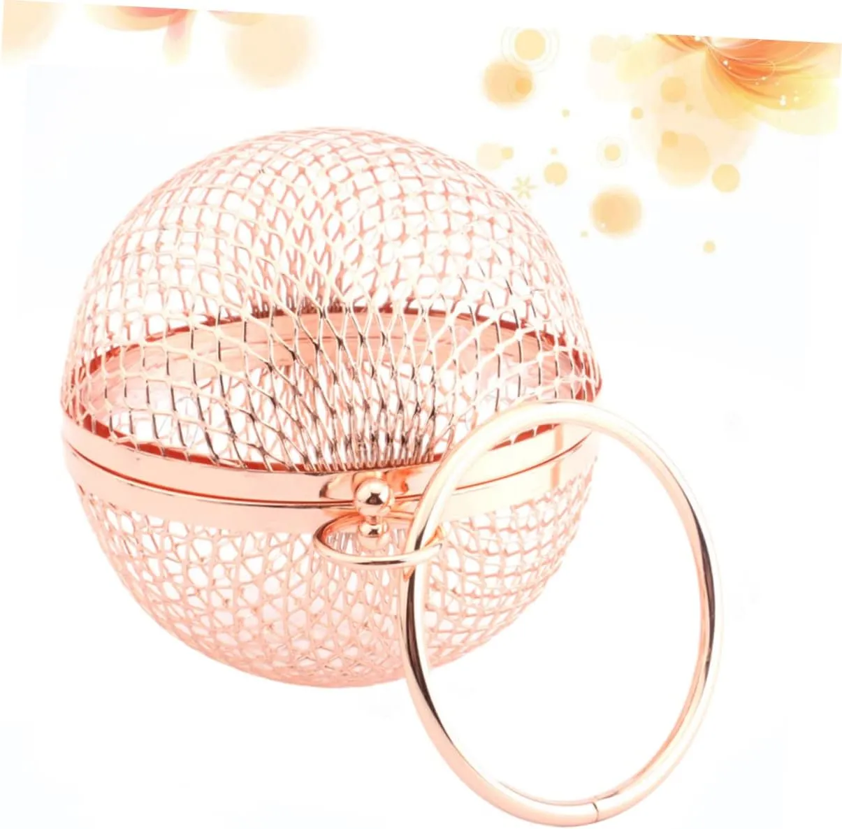 SAFIGLE Women Purse Clutch Handbag Hollow Metal Bags Round Clutch Bag Women Shoulder Bag