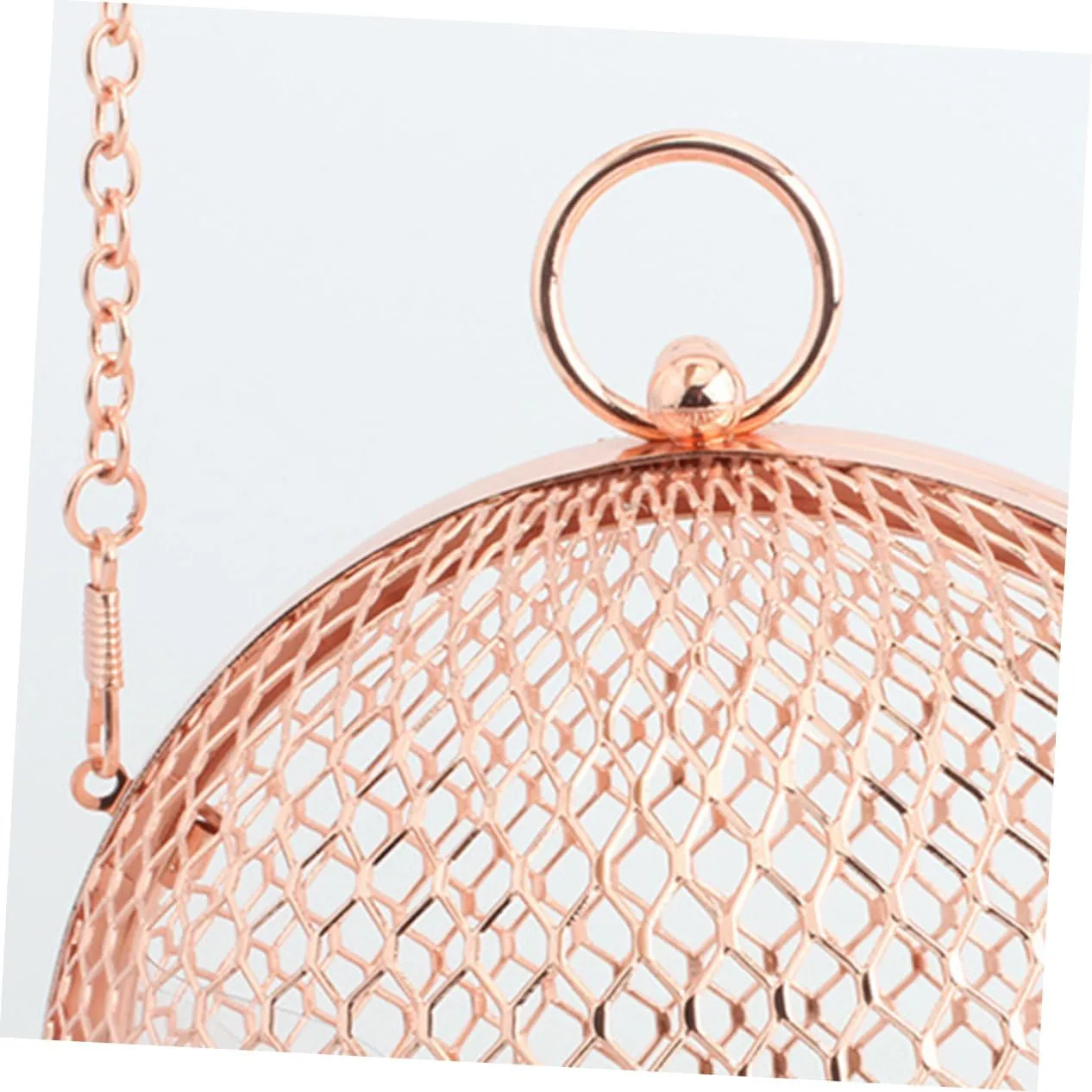 SAFIGLE Women Purse Clutch Handbag Hollow Metal Bags Round Clutch Bag Women Shoulder Bag
