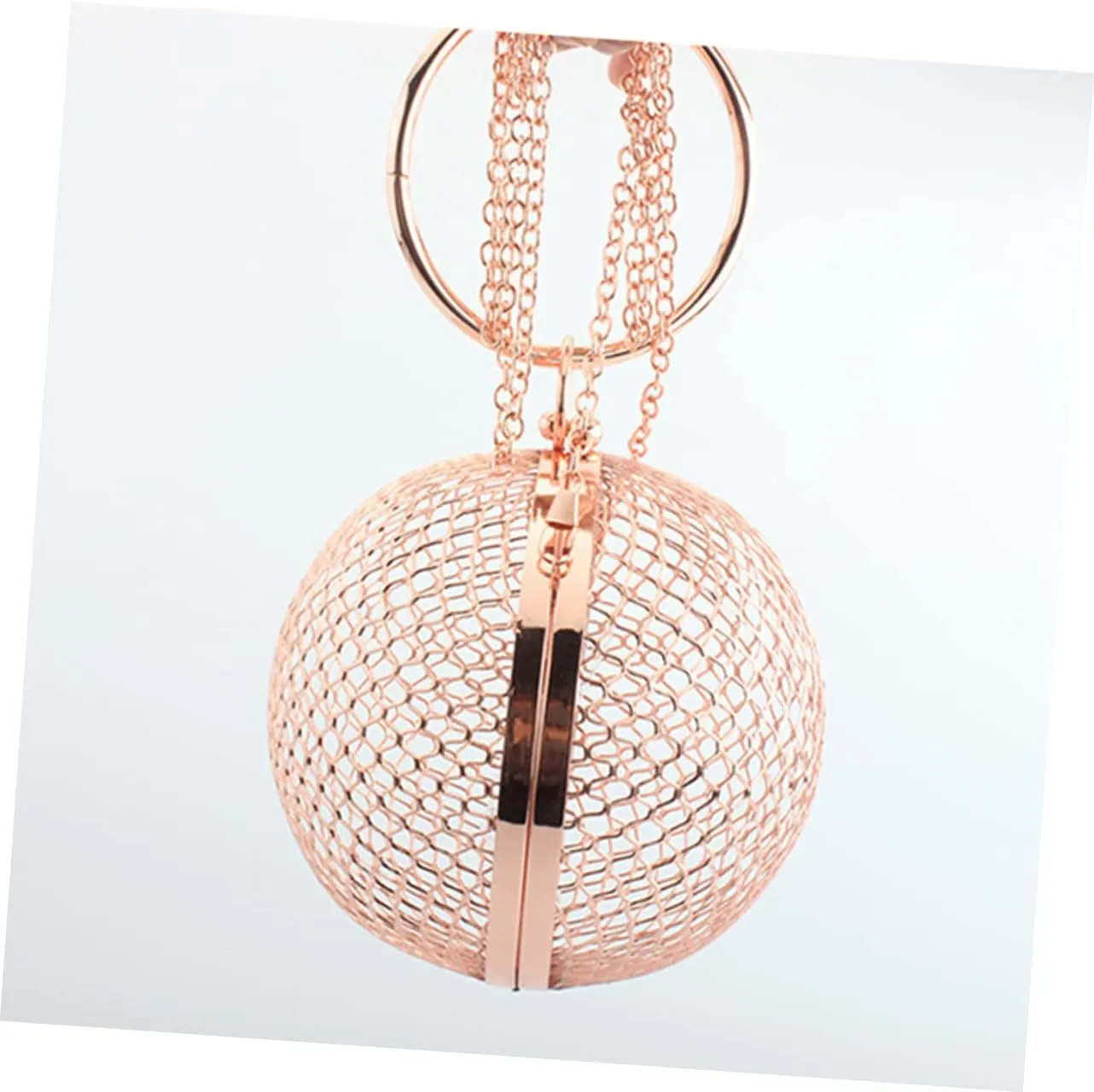 SAFIGLE Women Purse Clutch Handbag Hollow Metal Bags Round Clutch Bag Women Shoulder Bag
