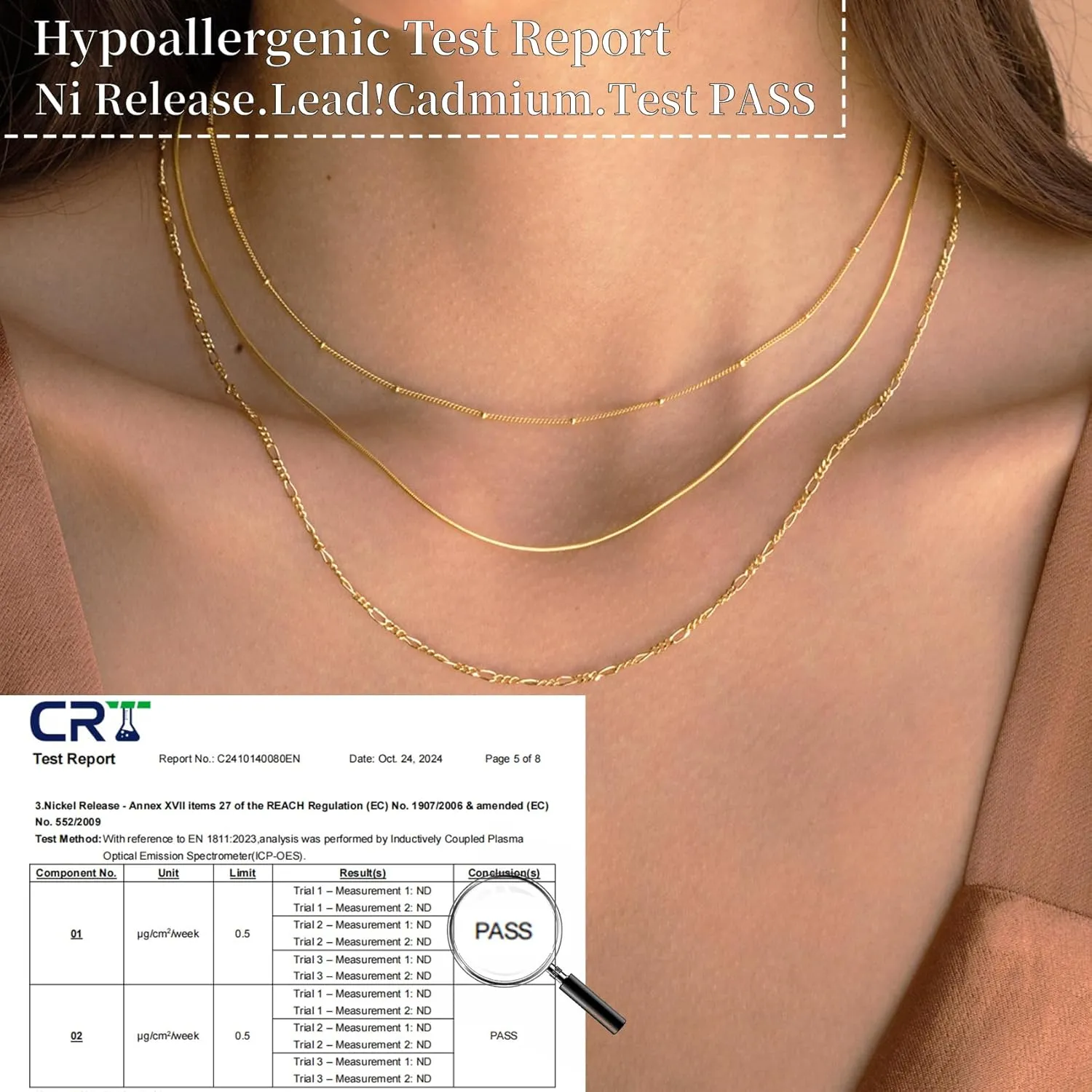 Senteria Gold Layered Necklace for Women 14KGold Plated Necklace Chain Dainty Gold Stack Long Necklaces Set for Women 3/4Pcs