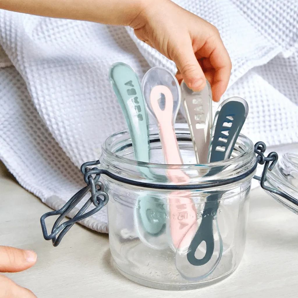 Set of 4 2nd stage soft silicone spoons