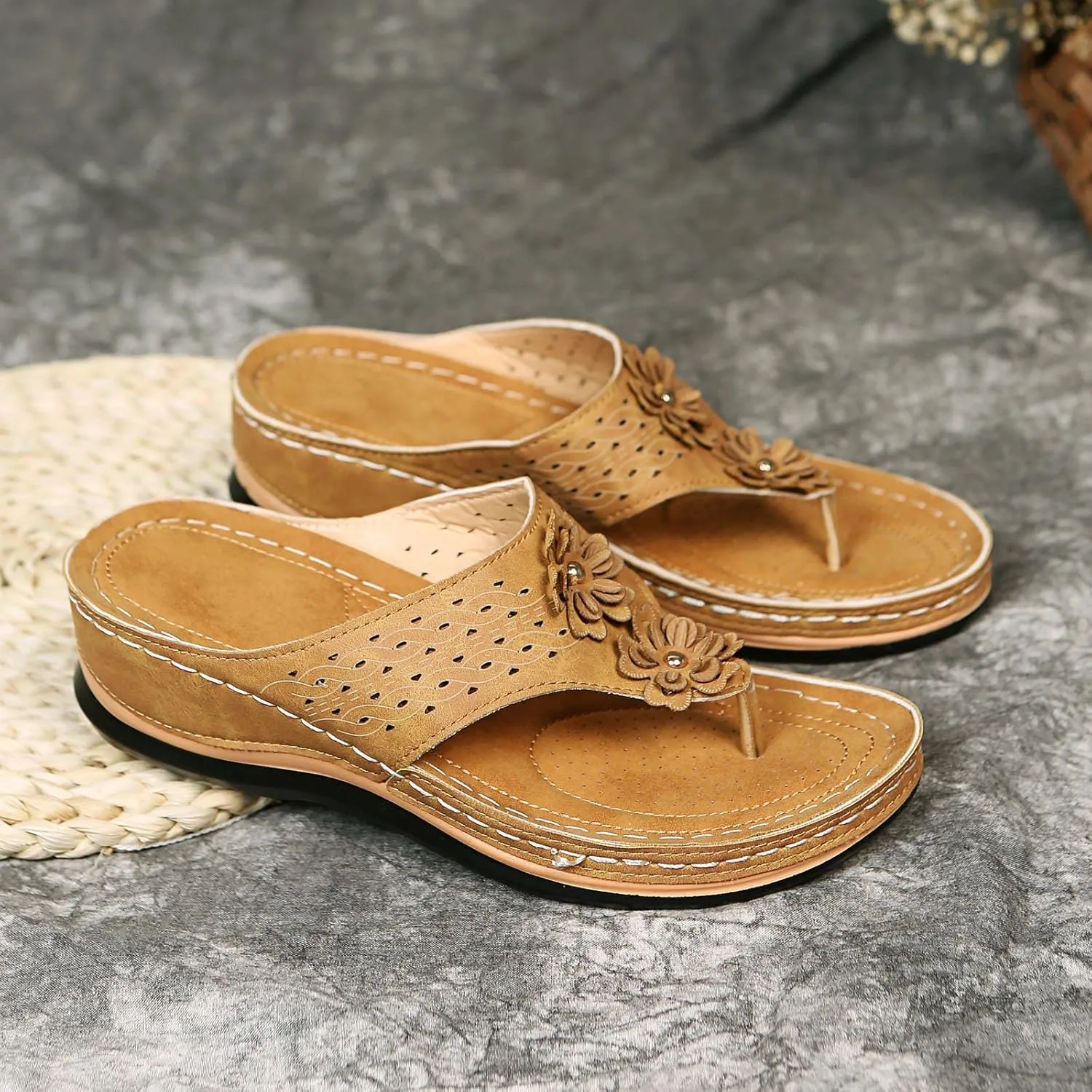 Shoes for Women Dressy, Sandals with Arch Support Soft Orthotic Sandals Plantar Fasciitis Orthotic Flip Flop