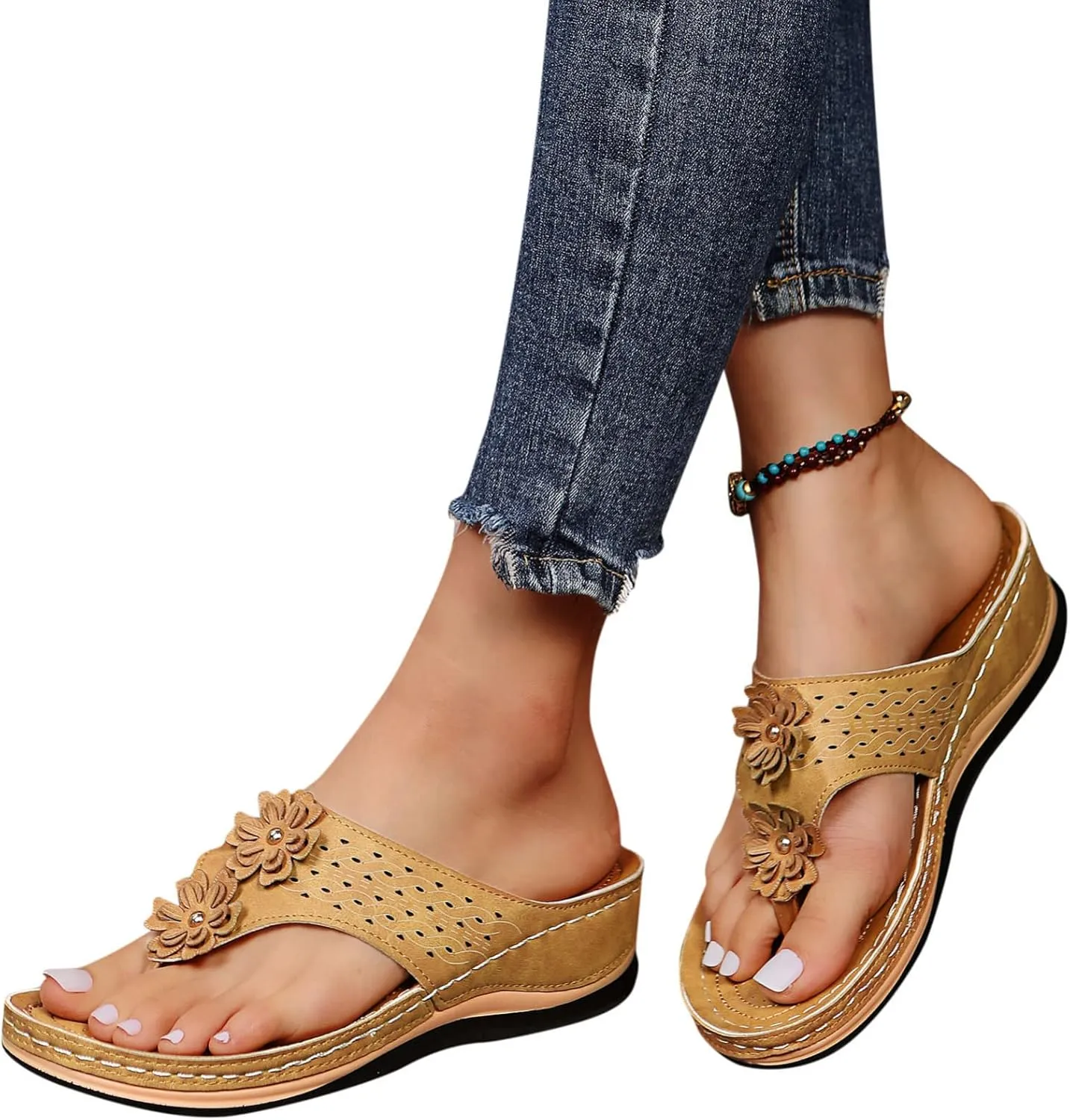 Shoes for Women Dressy, Sandals with Arch Support Soft Orthotic Sandals Plantar Fasciitis Orthotic Flip Flop