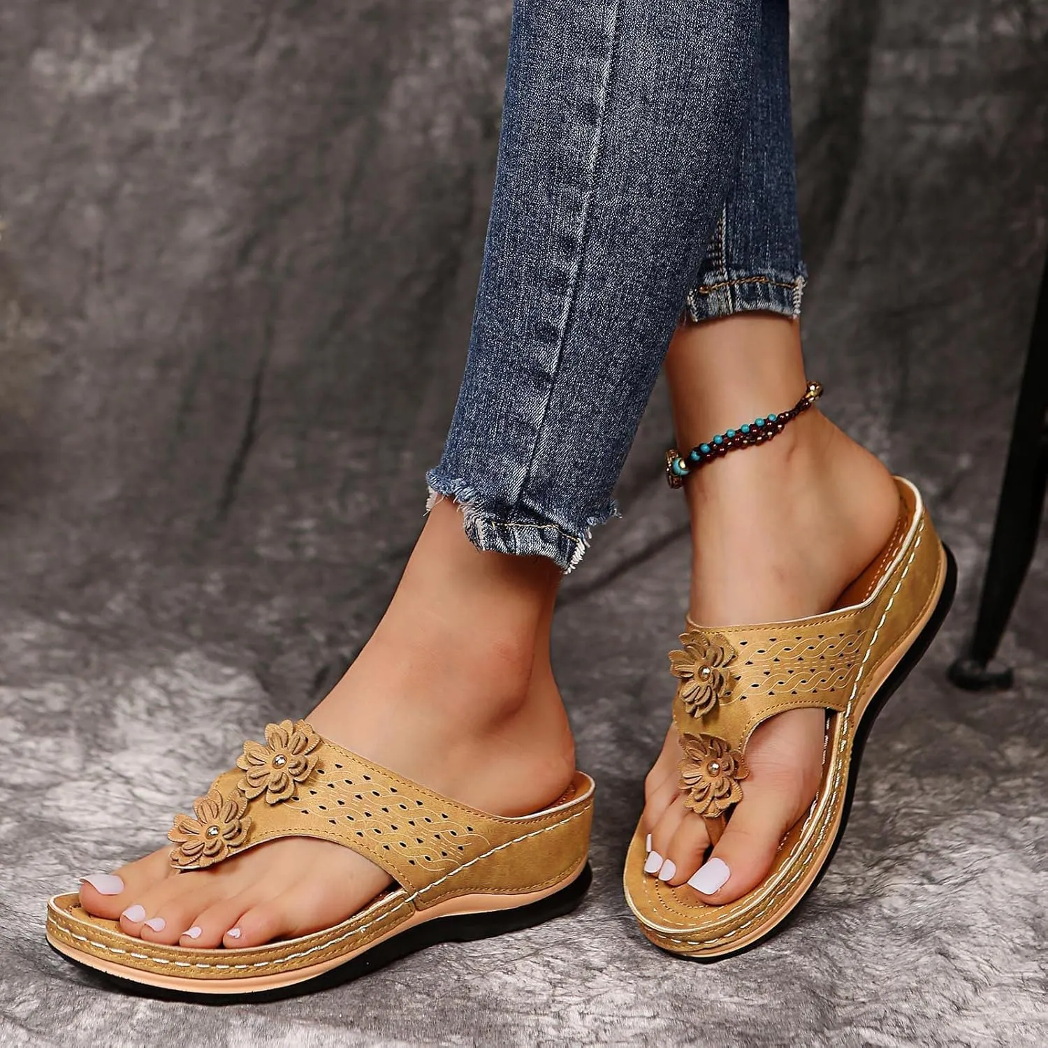 Shoes for Women Dressy, Sandals with Arch Support Soft Orthotic Sandals Plantar Fasciitis Orthotic Flip Flop