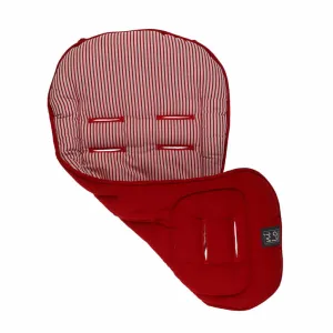Short Stroller Mat Thin Stripes Red